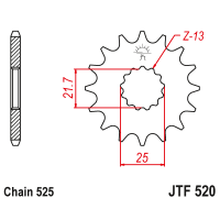 JT Звезда цепного привода JTF520.14