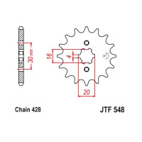 JT Звезда цепного привода JTF548.13
