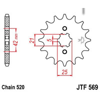 JT Звезда цепного привода JTF569.17