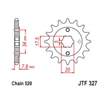 JT Звезда цепного привода JTF327.12