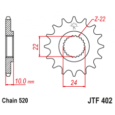 JT Звезда цепного привода JTF402.14