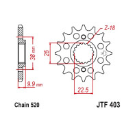 JT Звезда цепного привода JTF403.14