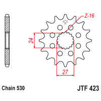 JT Звезда цепного привода JTF423.16
