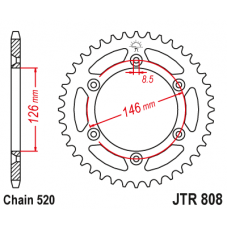 JT Звезда цепного привода JTR808.52