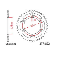 JT Звезда цепного привода JTR822.51