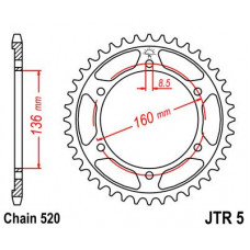 JT Звезда цепного привода JTR5.45
