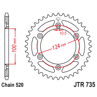 JT Звезда цепного привода JTR735.43