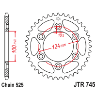 JT Звезда цепного привода JTR745.37