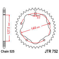 JT Звезда цепного привода JTR752.36