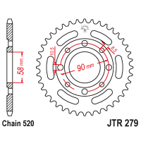 JT Звезда цепного привода JTR279.42