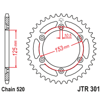 JT Звезда цепного привода JTR301.48