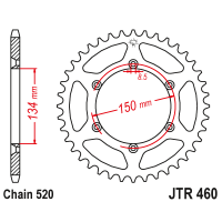 JT Звезда цепного привода JTR460.44