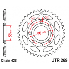 JT Звезда цепного привода JTR269.46