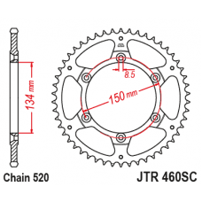 JT Звезда цепного привода JTR460.49SC