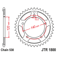 JT Звезда цепного привода JTR1800.45