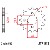 JT Звезда цепного привода JTF513.15RB