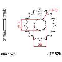 JT Звезда цепного привода JTF520.16
