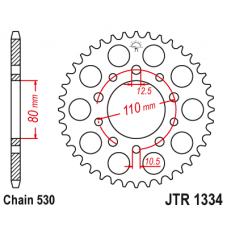 JT Звезда цепного привода JTR1334.42