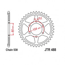 JT Звезда цепного привода JTR488.41