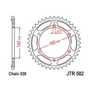 JT Звезда цепного привода JTR502.45