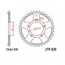 JT Звезда цепного привода JTR829.48