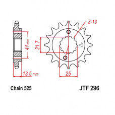JT Звезда цепного привода JTF296.15