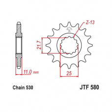JT Звезда цепного привода JTF580.16