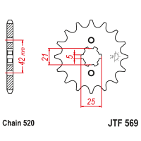 JT Звезда цепного привода JTF569.13