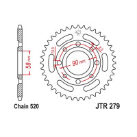 JT Звезда цепного привода JTR279.33