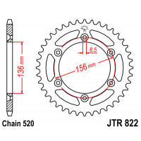 JT Звезда цепного привода JTR822.42
