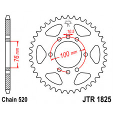 JT Звезда цепного привода JTR1825.47
