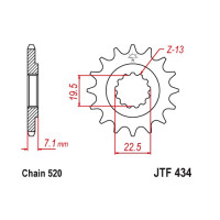 JT Звезда цепного привода JTF434.15