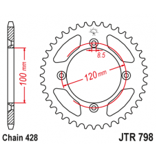 JT Звезда цепного привода JTR798.52
