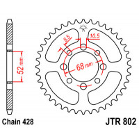 JT Звезда цепного привода JTR802.34