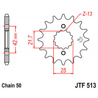 JT Звезда цепного привода JTF513.14