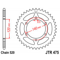 JT Звезда цепного привода JTR475.44