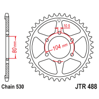 JT Звезда цепного привода JTR488.46