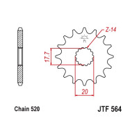 JT Звезда цепного привода JTF564.13