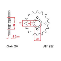 JT Звезда цепного привода JTF287.14