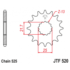 JT Звезда цепного привода JTF520.17