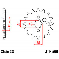 JT Звезда цепного привода JTF569.12