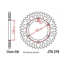 JT Звезда цепного привода JTA210.48