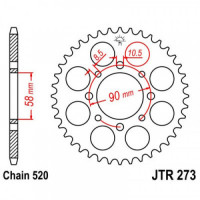 JT Звезда цепного привода JTR273.44