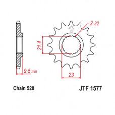 JT Звезда цепного привода JTF1577.15