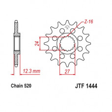 JT Звезда цепного привода JTF1444.17