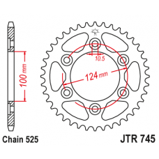 JT Звезда цепного привода JTR745.42