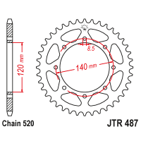 JT Звезда цепного привода JTR487.47