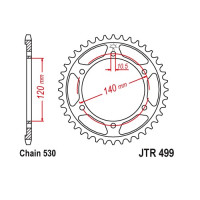 JT Звезда цепного привода JTR499.44