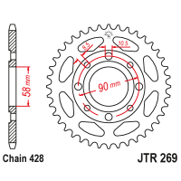 JT Звезда цепного привода JTR269.47