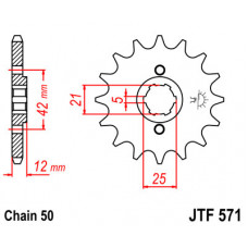 JT Звезда цепного привода JTF571.16